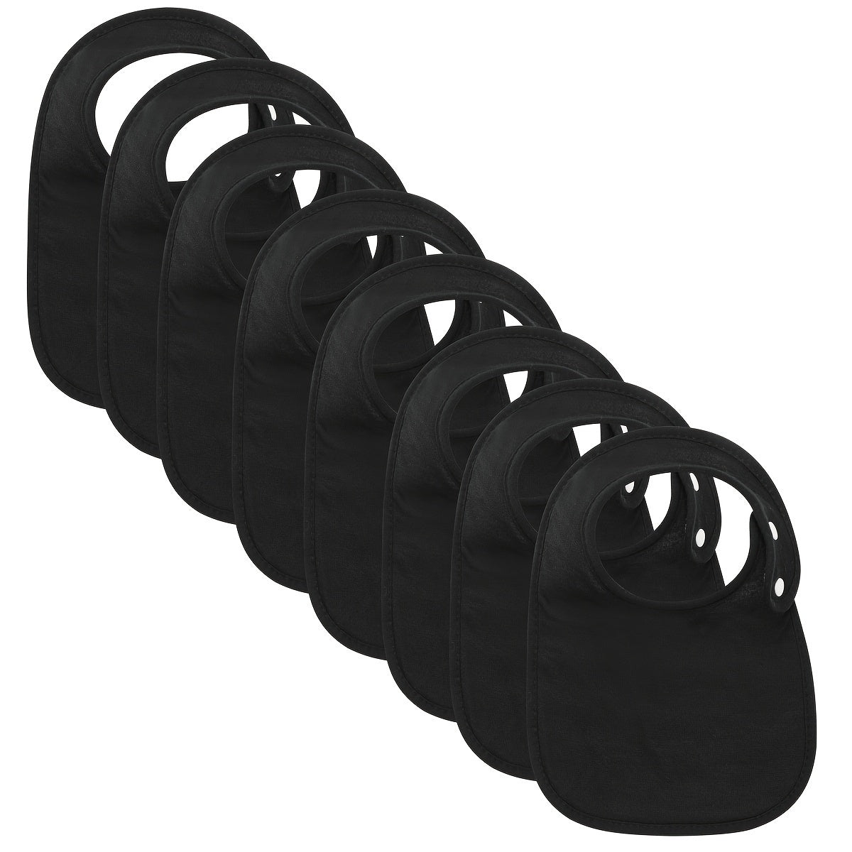 Baby Bibs Set of 8 Soft Absorbent Drooling Bibs with Snaps Adjustable Fit