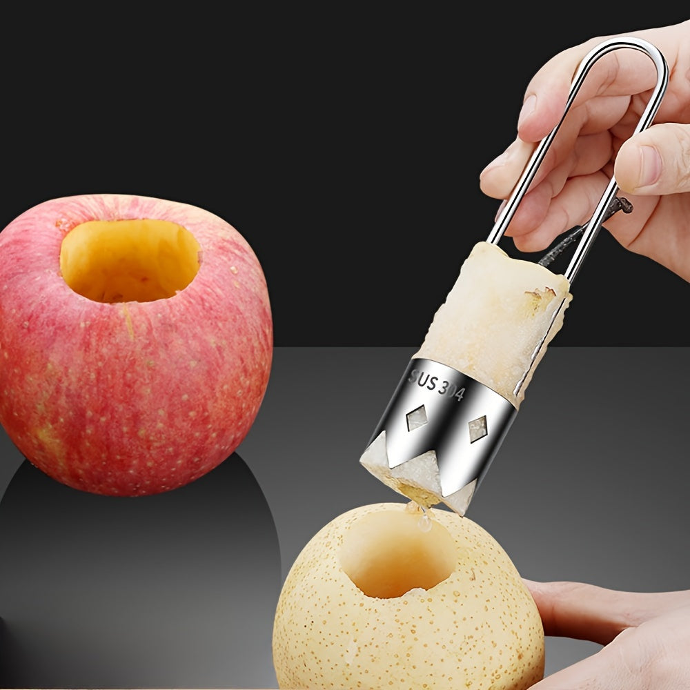 Многофункциональный кухонный гаджет из нержавеющей стали для домашней кулинарии - Легко удаляйте семена из фруктов и овощей с помощью этого корера и инструмента для выемки.
