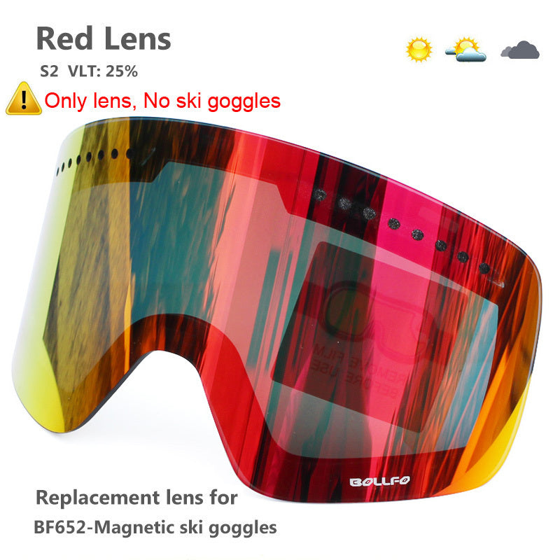 Adult Ski Goggles Mirrored Double Layer Lens TPU Frame for Snowboarding and Ice Skating