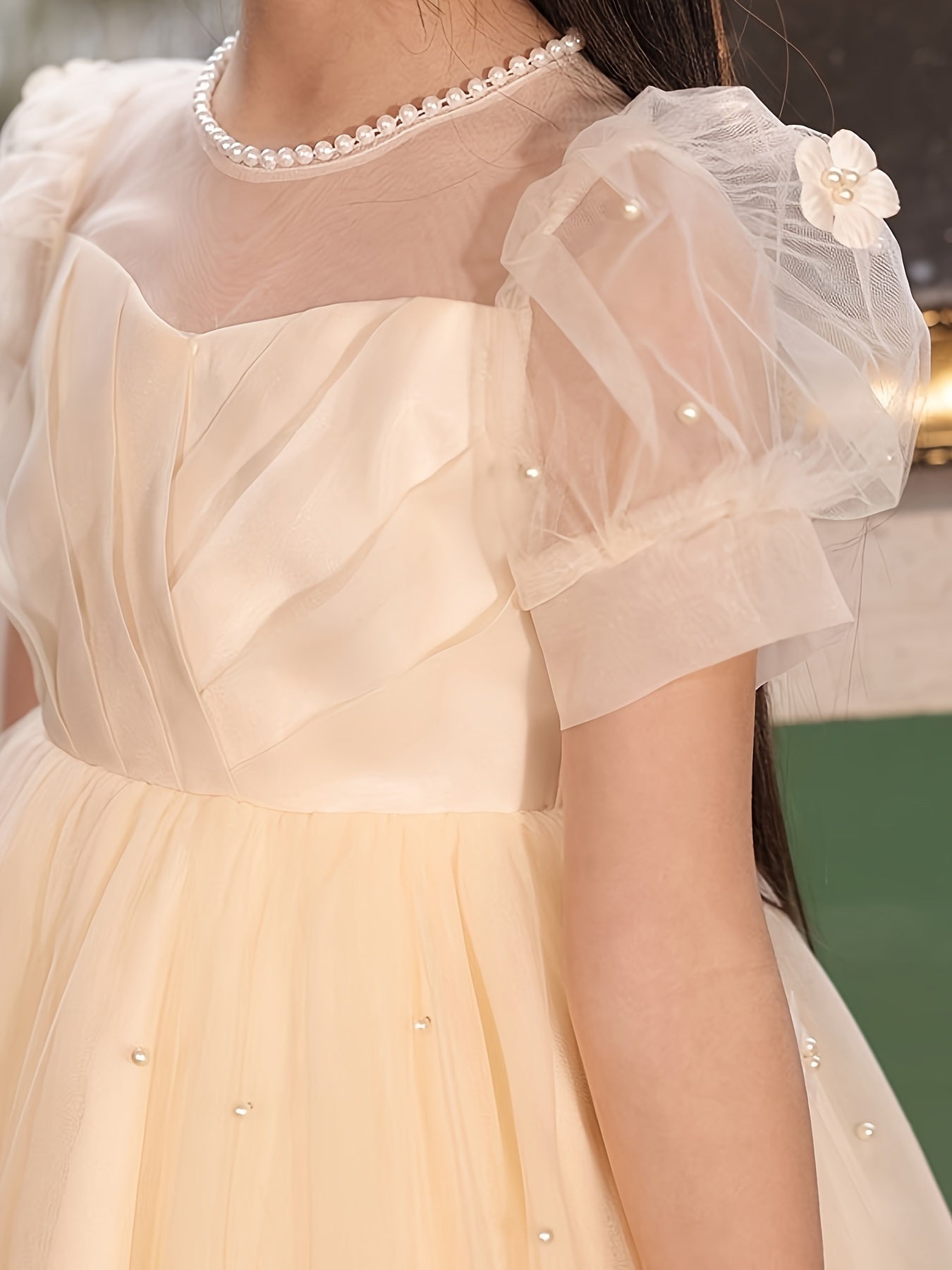 Girls' Summer Flower Dress for Children’s Day Wedding Princess Piano Performance Size 12 and Under