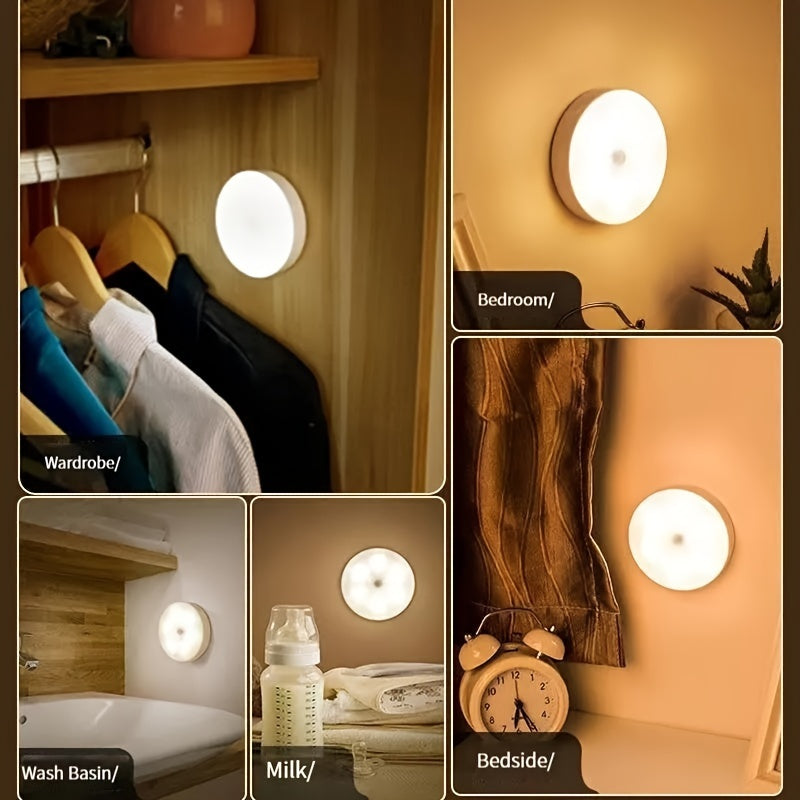 Motion Sensor LED Night Light with USB Power Wireless Magnetic Mount for Kitchen Stairs Closet