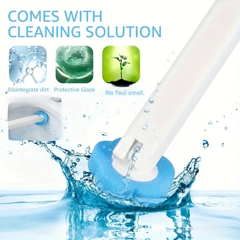 Bir martalik hojatxona cho'tkasi to'plami - oson tozalanadigan, devorga o'rnatiladigan, batareyasiz, hojatxona va hojatxona tozalash uchun ideal.