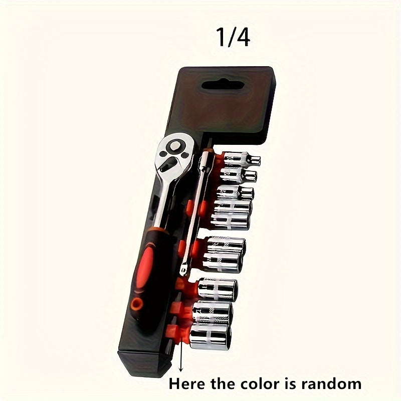 Juego de 12 piezas de llaves de vaso de acero con 10 vasos y extensión