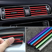 10pcs Car Vent Outlet Decor Strips U Shape Moulding Trim Door Edge Protector