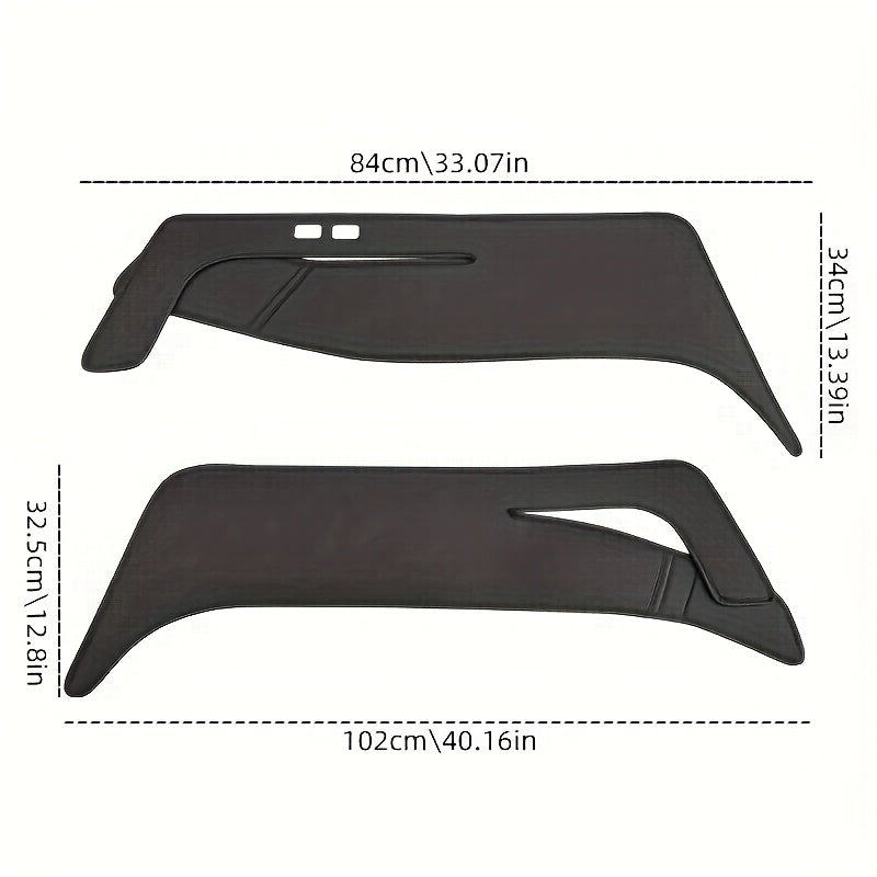 Protectores laterales del maletero trasero para Tesla Model Y, protectores de esquina de cuero sintético