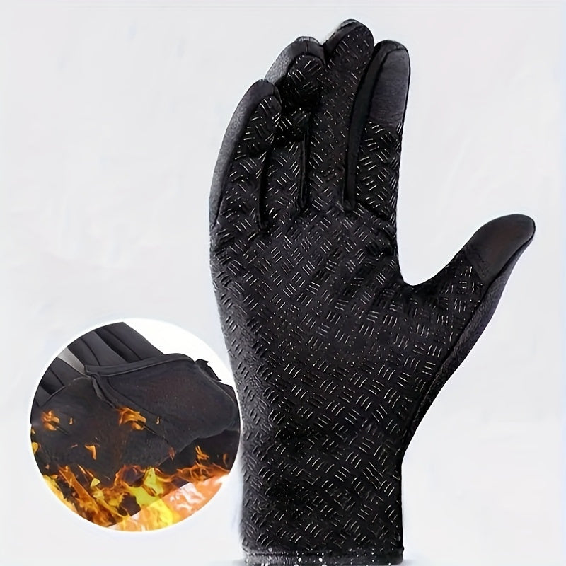 Qishki velosiped qo‘lqoplari shamol o'tkazmaydigan issiq yopishmaydigan zippersi bilan yopiladi