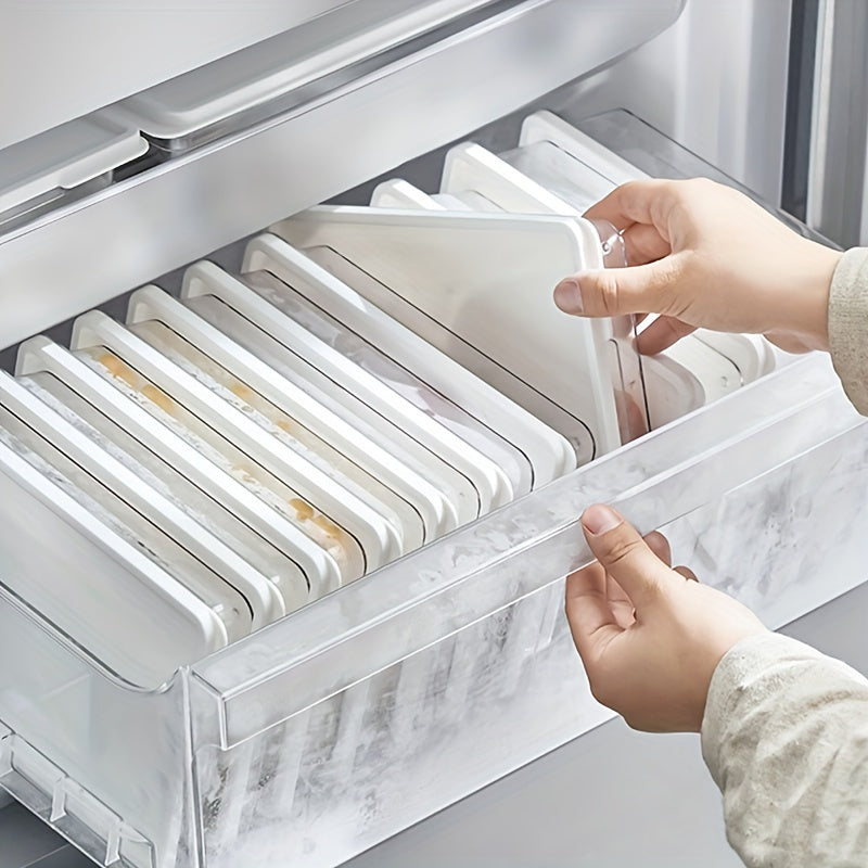 Set of Food Storage Containers with Flip Top Lids 700ml 1100ml Freezer Safe