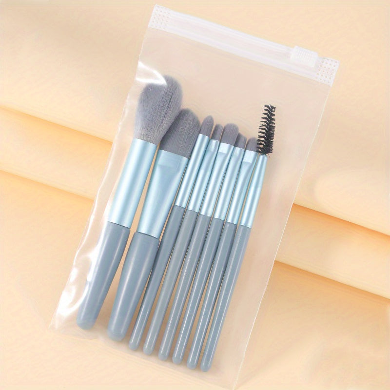 Women Mini Makeup Brush Set with Storage Bag Soft Hair for Face Eyes