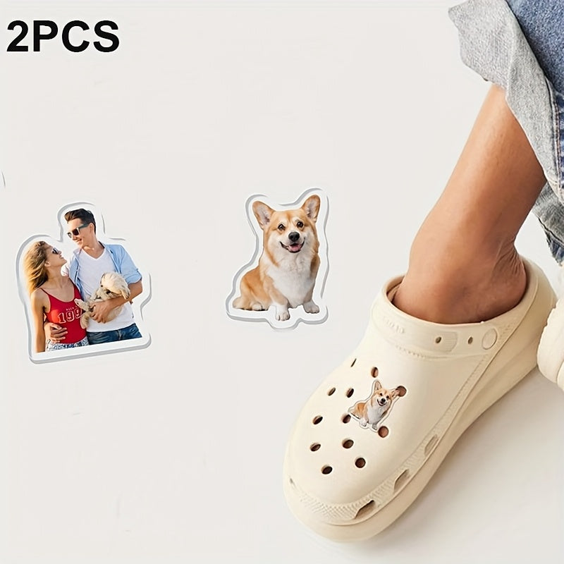Personalized Acrylic Shoe Charms Custom Photo Shoe Accessories for Kids Adults