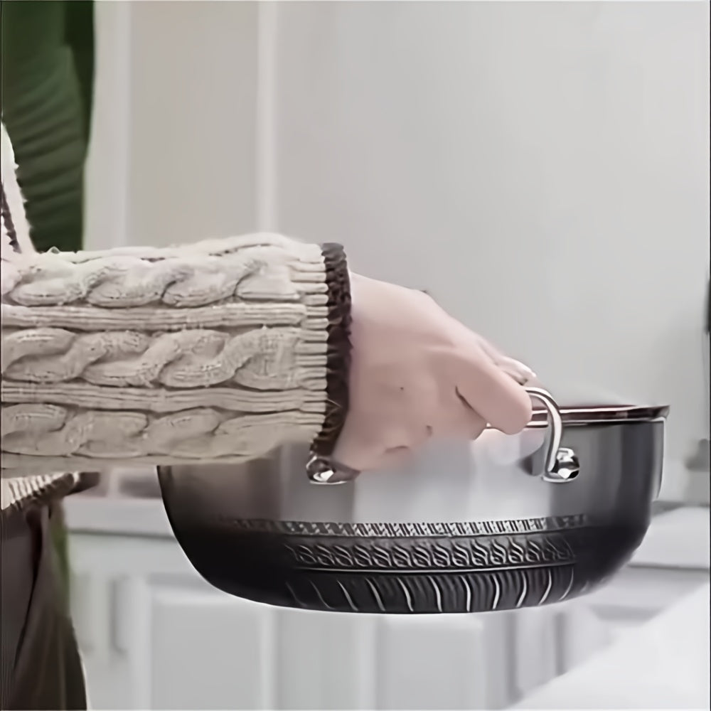 Double-Sided Honeycomb Non-Stick Frying Pan 10 Inch Silver