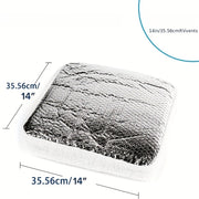 RV Vent Insulator and Skylight Cover with Reflective Surface 35.56cm White