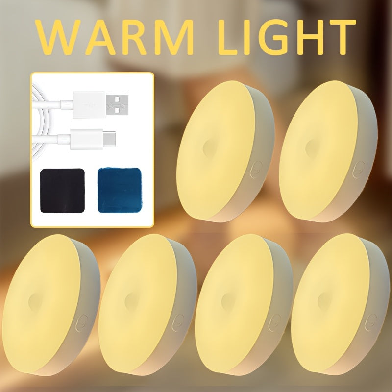 Lámpara LED inteligente recargable para pared con brillo ajustable y sensor de movimiento