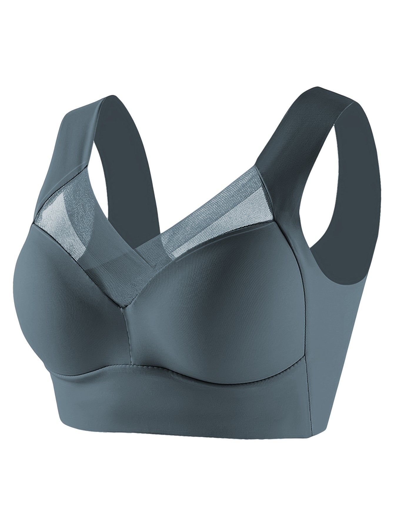 Women's Seamless Wireless Sports Bras with Cross Straps and Wide Comfort Straps