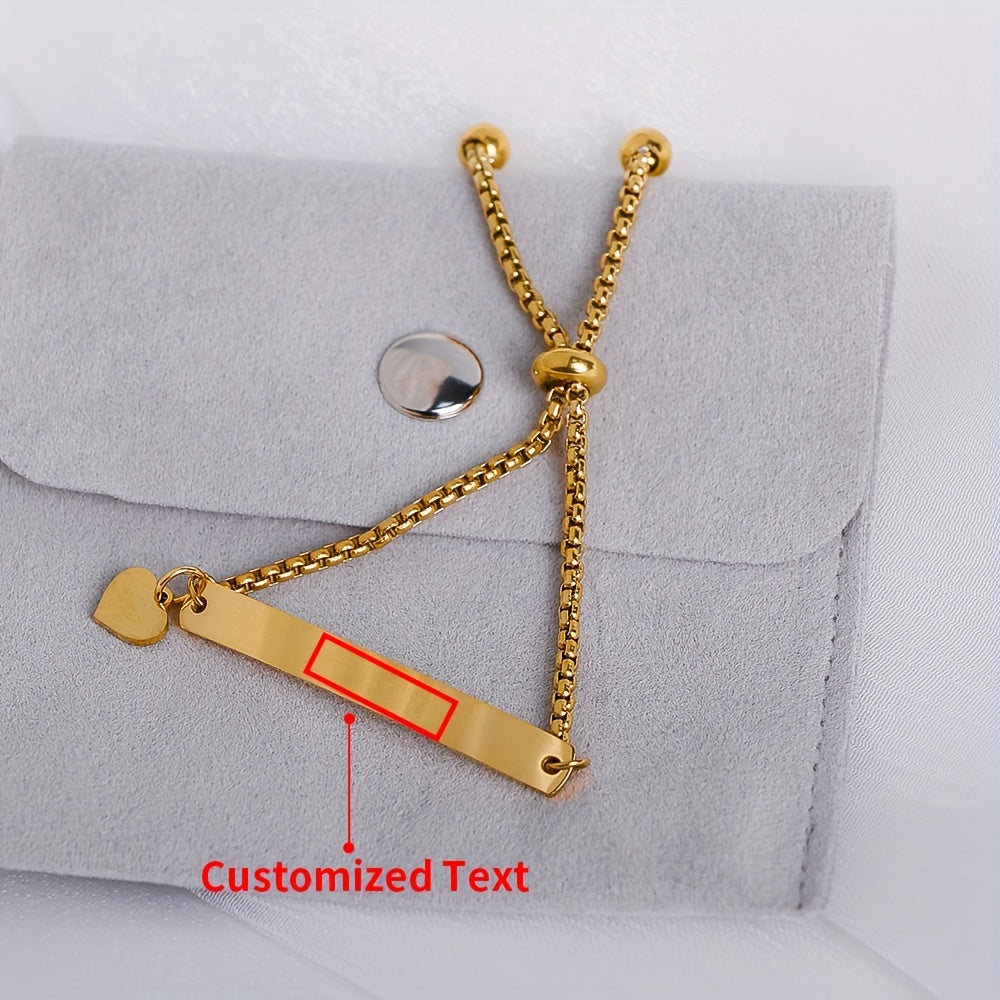 Браслет с сердечником из титанового сплава для женщин, персонализированный подарок для дочерей