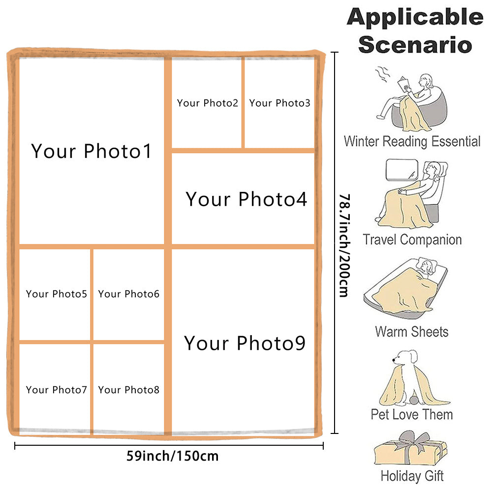 Personalized Couple Flannel Throw Blanket Soft Warm Gift for Couch Bed Camping