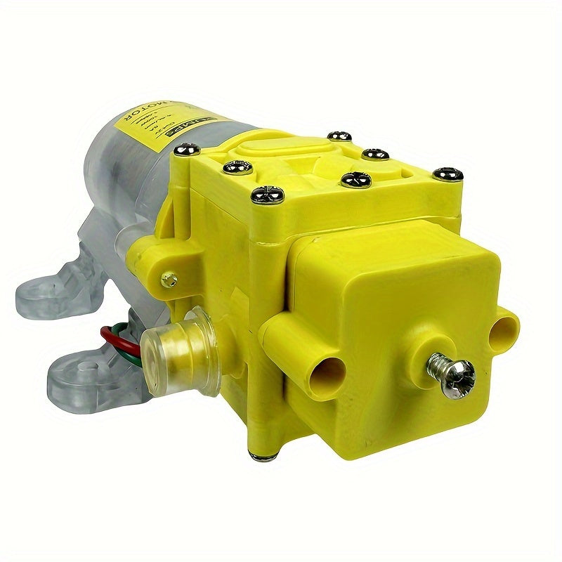 Bomba de agua de 12V de autocebado para lavado de coches, autocaravana, 100W, flujo ajustable