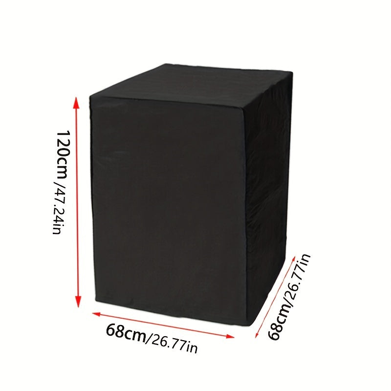 Black Polyester Patio Table Cover Waterproof Drawstring Outdoor Furniture Protection