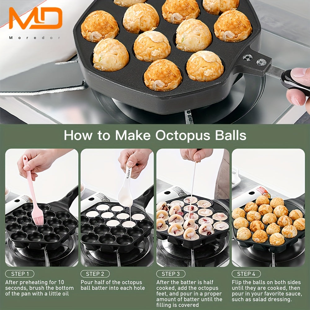 Non-Stick Takoyaki Pan for Home and Restaurant Use, 1 Pc
