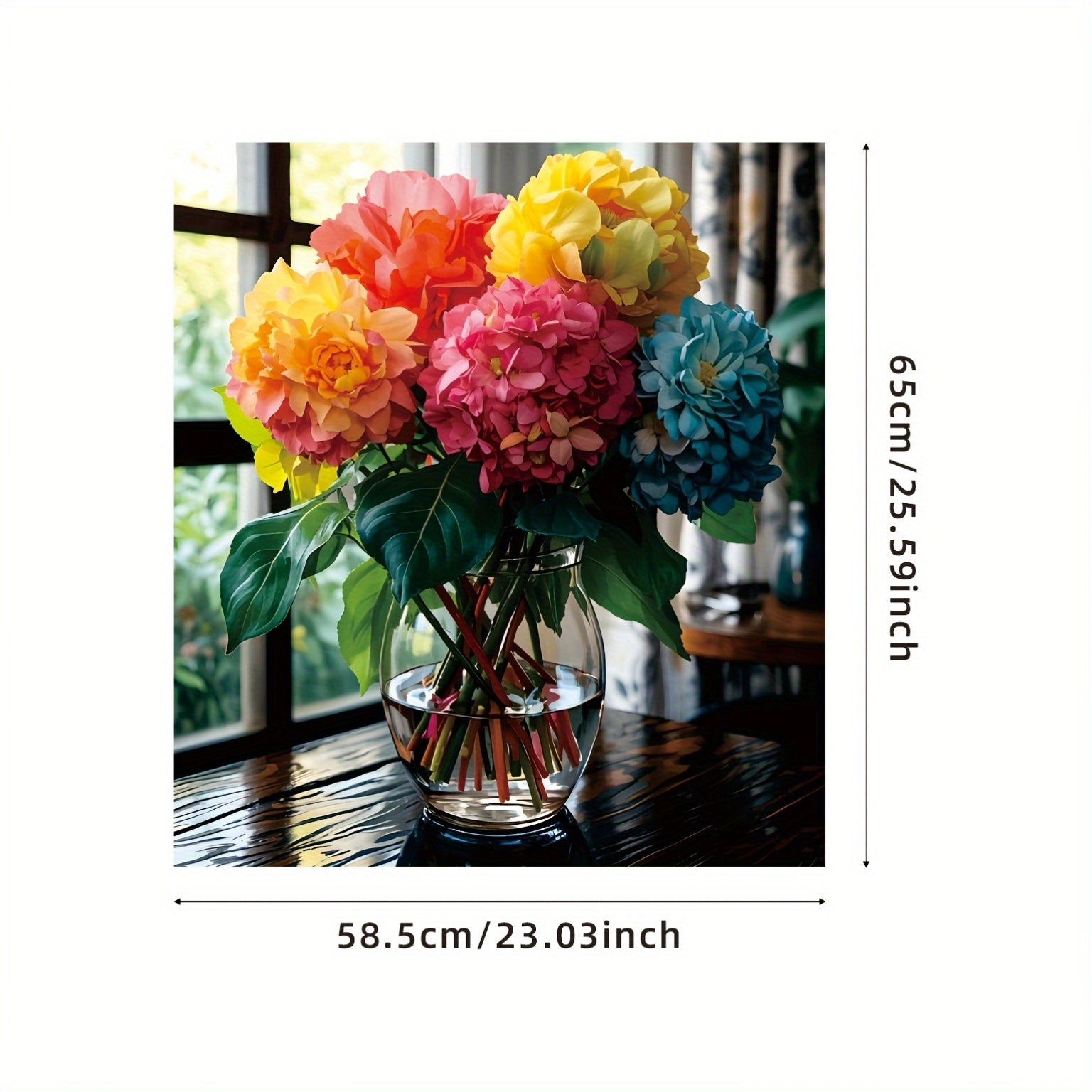 2D Flat Magnetic Dishwasher Door Cover Flower Decoration Multi-Color Flower Poster for Iron Surface