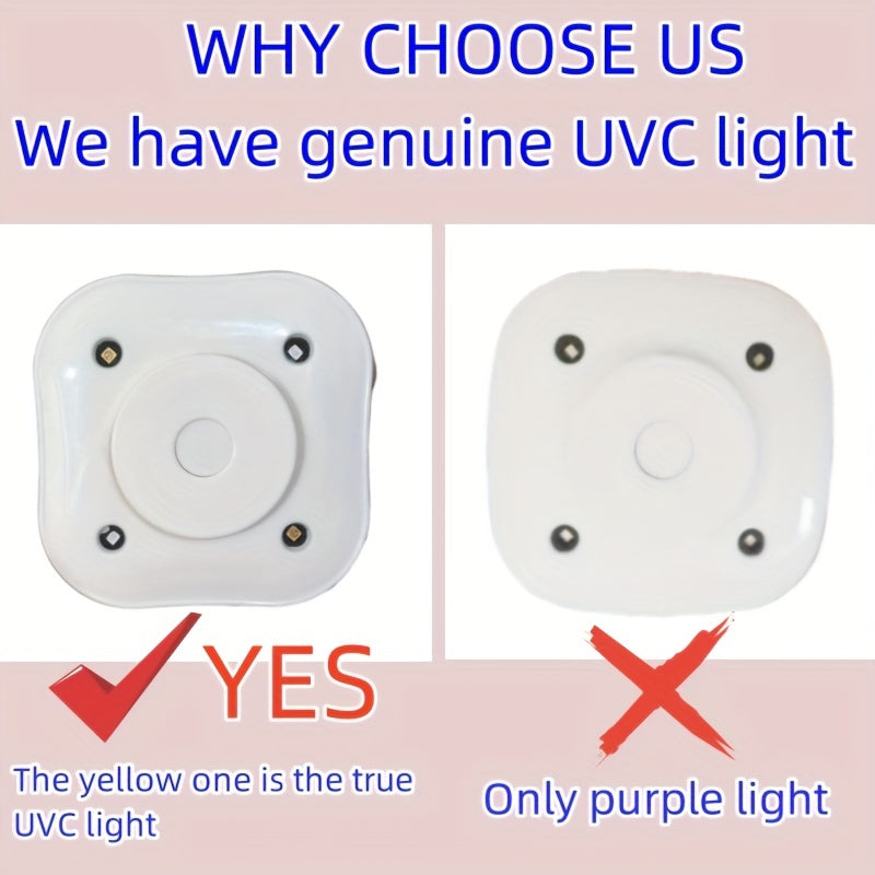 Mini purificador de aire con LED UV, lámpara UV para inodoro, germicida UVC, desodorante