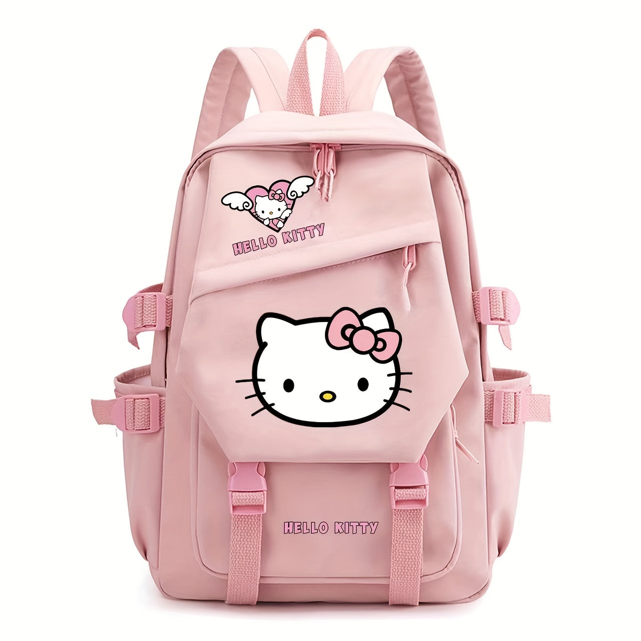 Kids Girls Nylon Backpack with Padded Straps Multiple Compartments and Reinforced Bottom