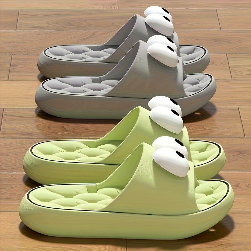 Unisex EVA Non-Slip Slippers Minimalist Striped House and Beach Shoes