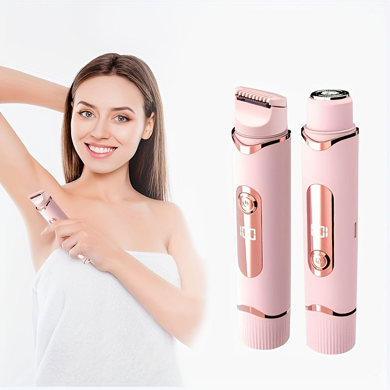 2-in-1 ayollar uchun elektr shaver, ho'l va quruq, soch olib tashlash, USB quvvatlanadigan bikini trimmeri, sayohat uchun