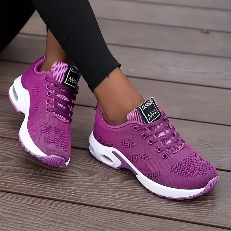 Women's Breathable Mesh Chunky Sneakers Casual Lace-Up Outdoor Shoes Plus Size