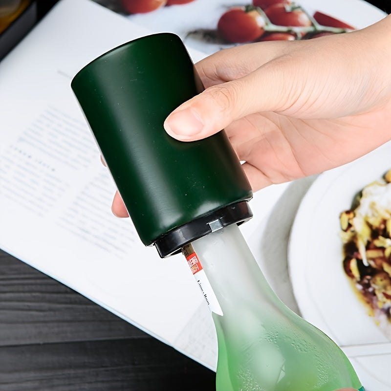 Stainless Steel Bottle Opener Push Pull with Brushed Aluminum Finish