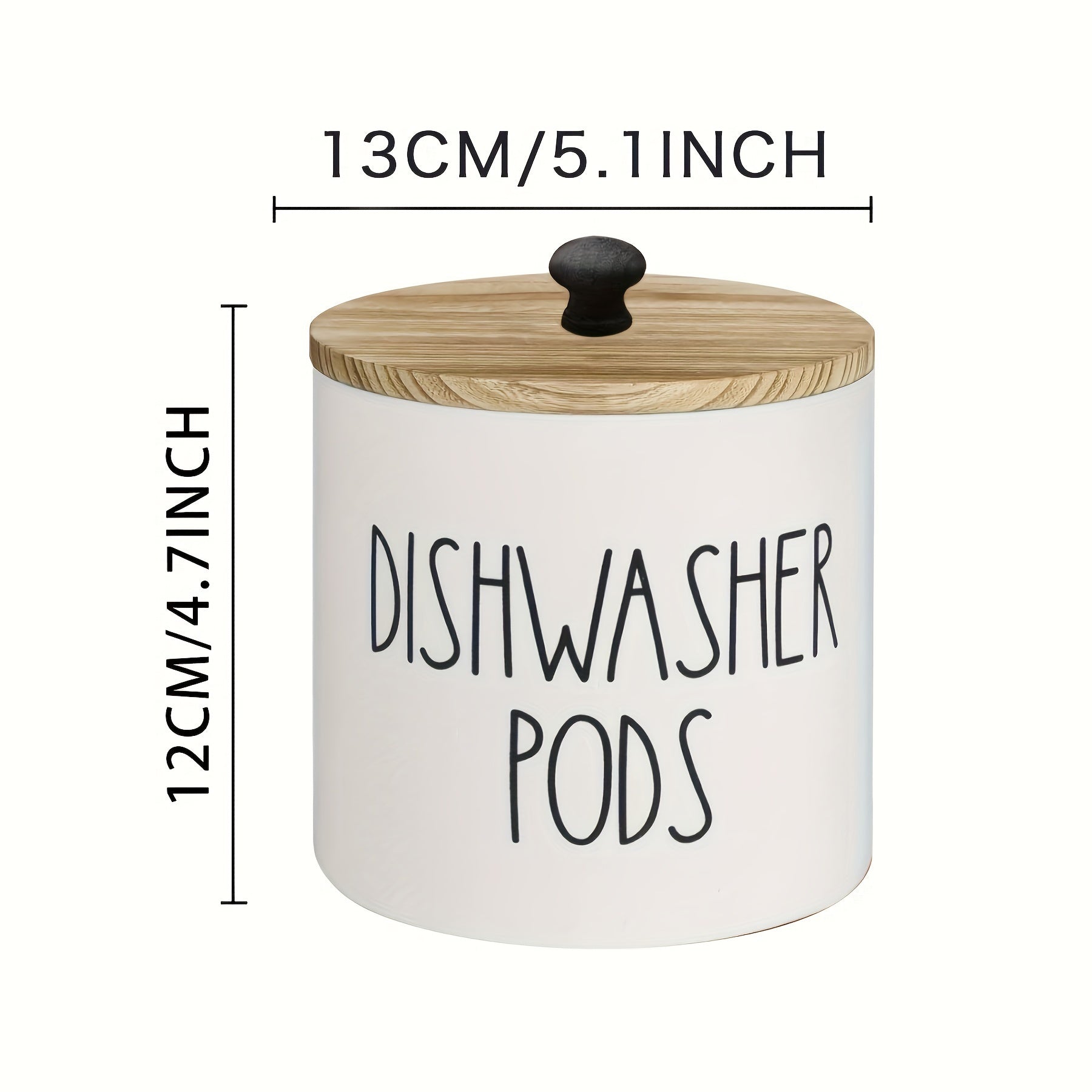 Rustic Dishwasher Pod Holder With Lid Laundry Detergent Storage Kitchen Organizer