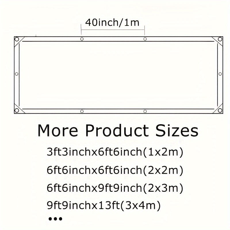 Waterproof Tarp with Grommets for Garden Patio Camping and Storage