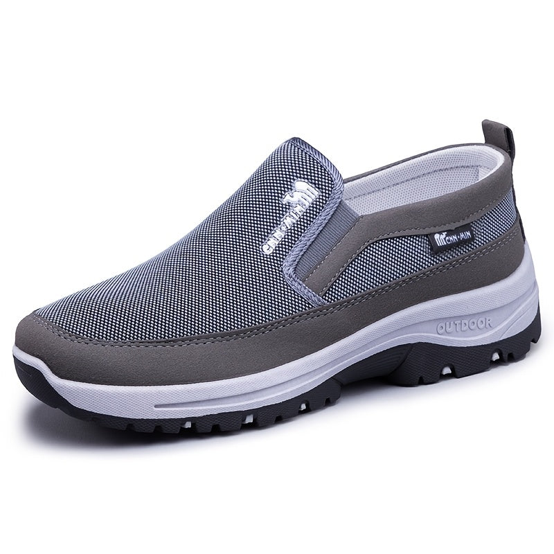 Men's Breathable Fabric Slip-On Sports Sneakers for Casual Running and Daily Wear