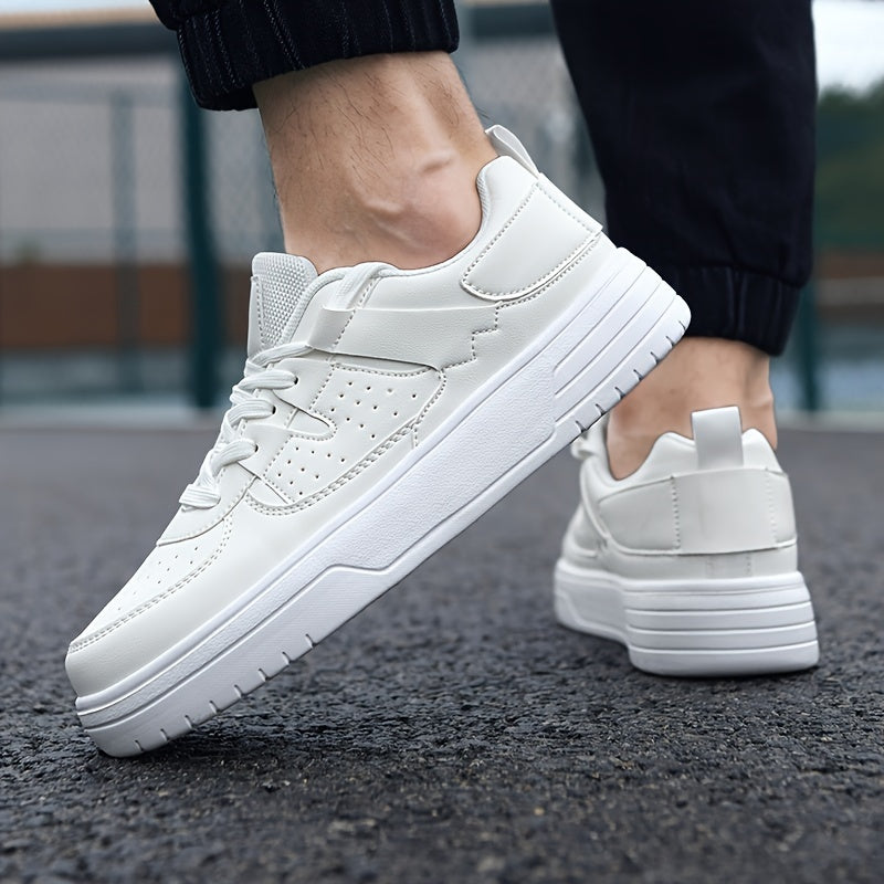 Men's Low-Top Skate Shoes Non-Slip Casual Sneakers for Outdoor Walking All-Season