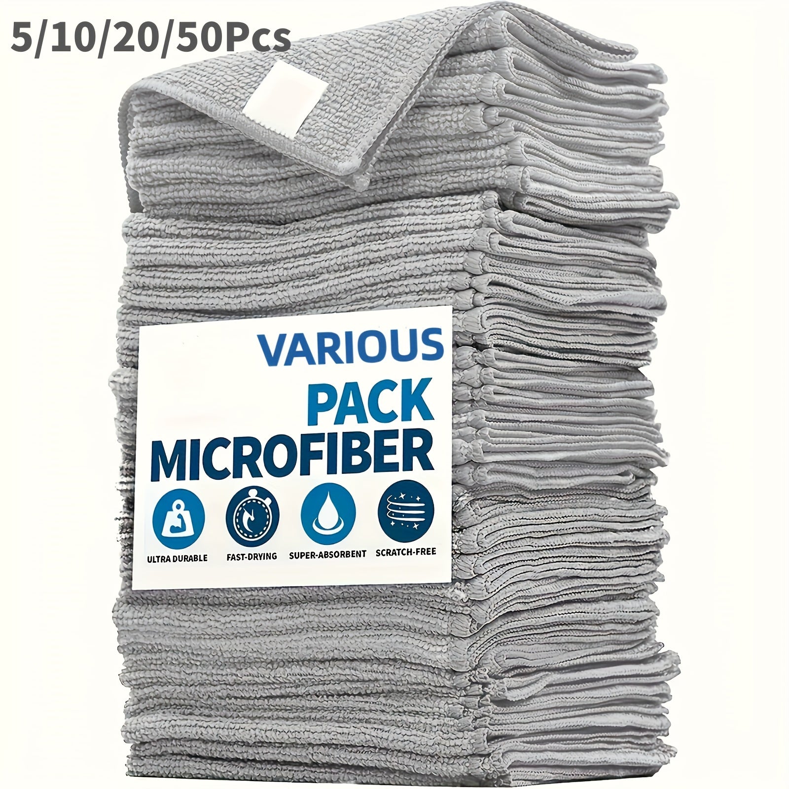 Microfiber Car Towel Set Absorbent Quick Dry for Vehicle Cleaning