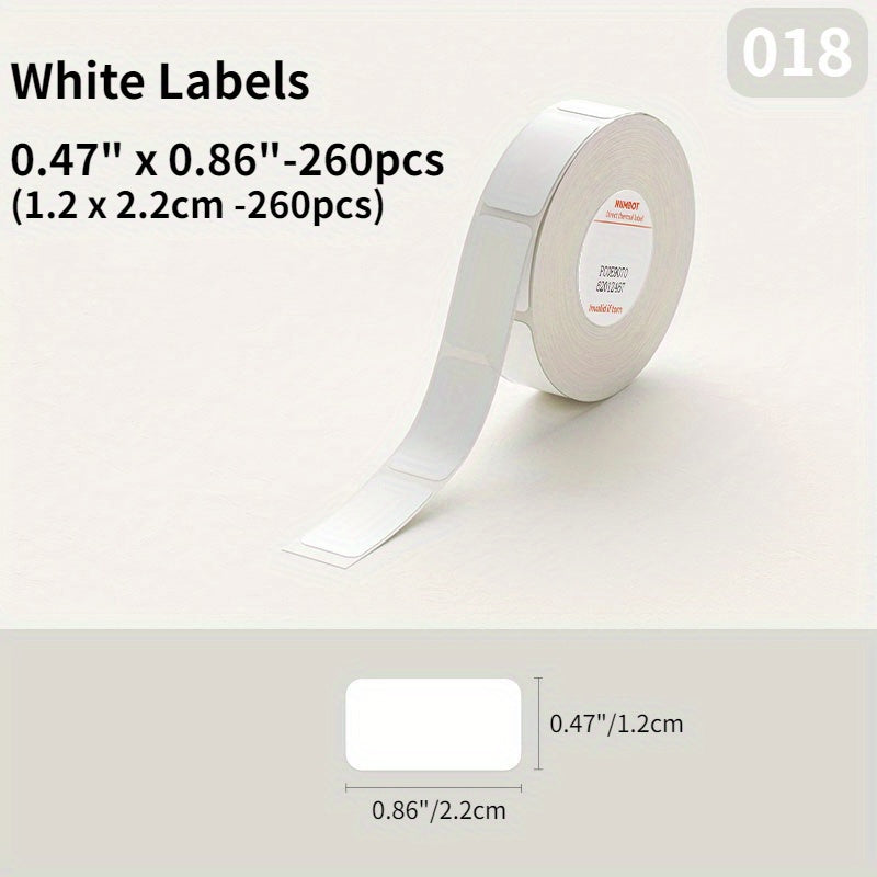 Waterproof Oil-Proof Thermal Label Roll for D11 D101 H1 Series Printers White Adhesive Label Tape