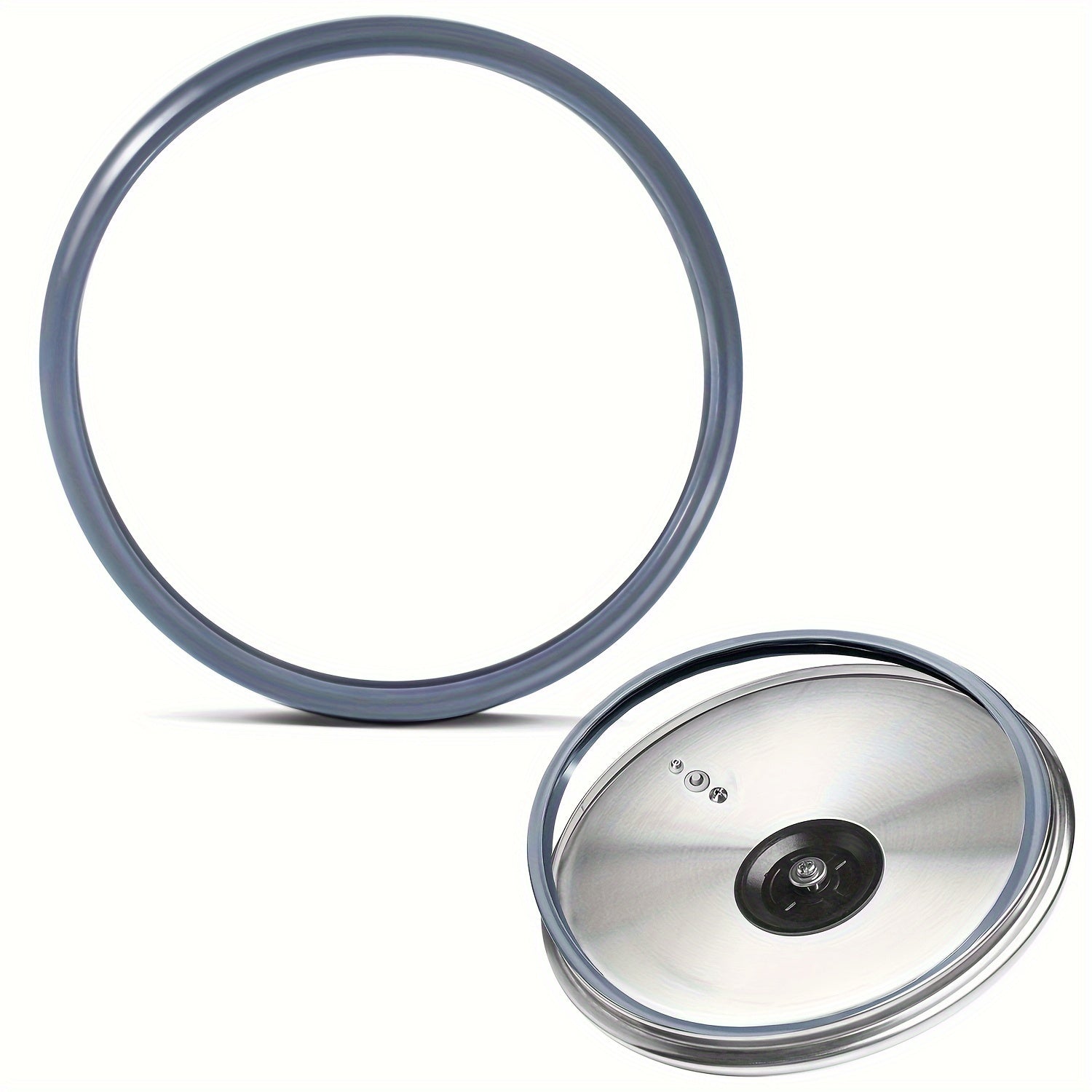 Bosim oshxona idishlari uchun ikki silikon muhr halqasi, o'lchami 22 sm. Ushbu almashtirish qoplamalari toksik bo'lmagan, oziq-ovqat darajasidagi silikondan tayyorlangan va WMF Perfect va Silit Simomtic Quick Cook idishlari bilan mos keladi.