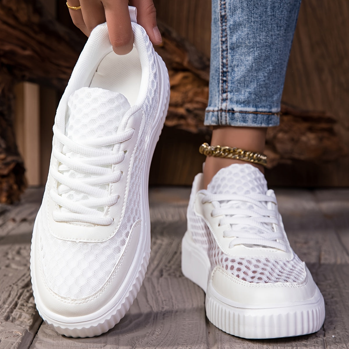 Women’s Breathable Mesh Sneakers Lightweight EVA Slip-On Casual Running Shoes