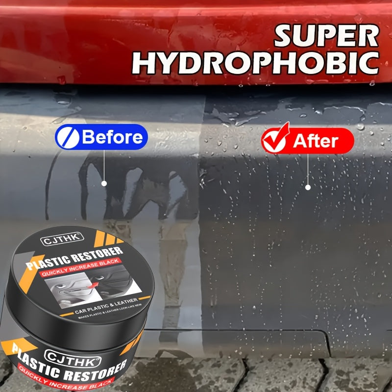 Автошампунь для пластика автомобиля, восстановитель черного глянца, восстановительный автошампунь