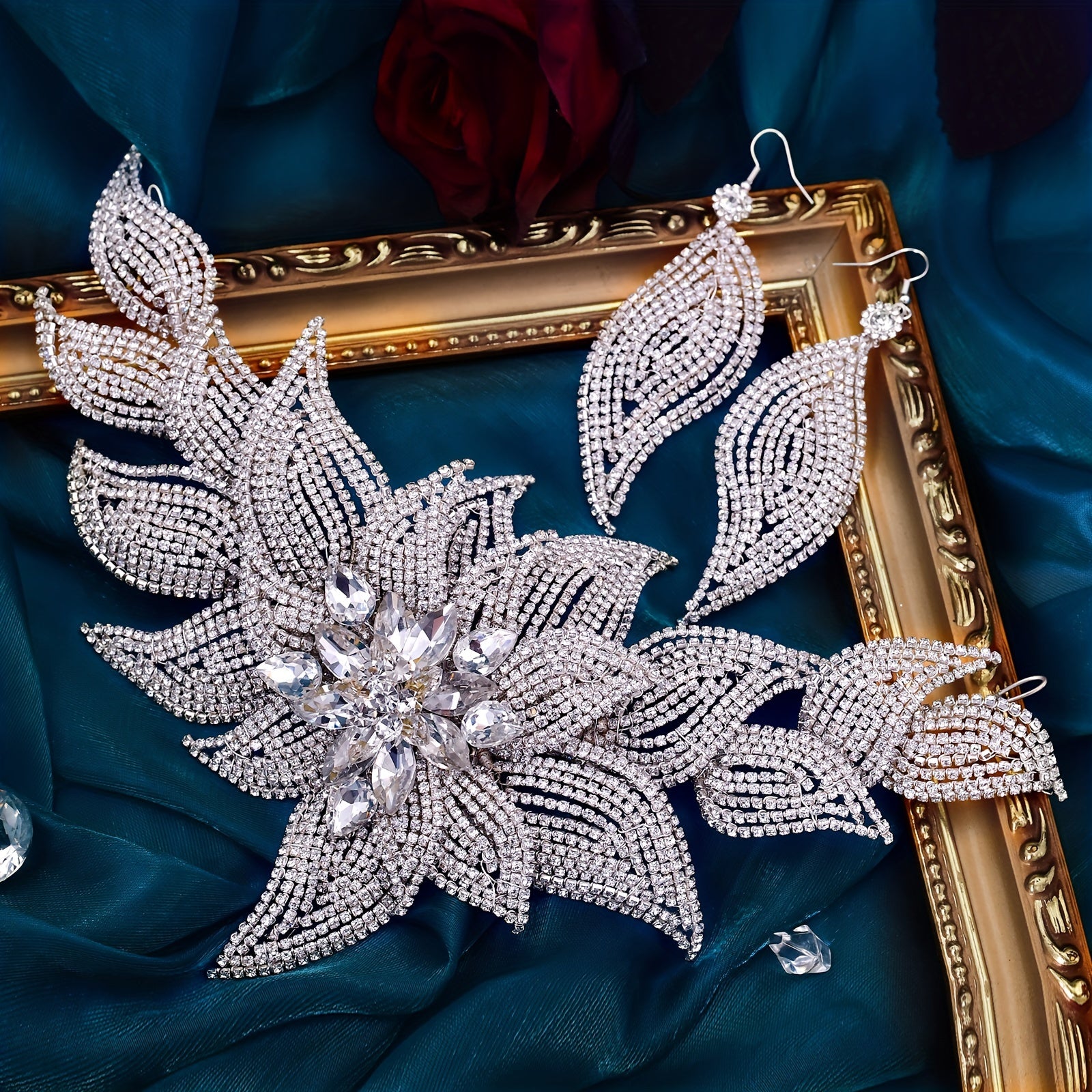 Handmade Bridal Hair Bands with Rhinestones for Wedding Dresses