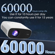 Portable Android Home Theater Projector Full HD WiFi 4K Compatible