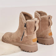 Women’s Fleece-Lined Snow Boots Rubber Sole Winter Ankle Booties