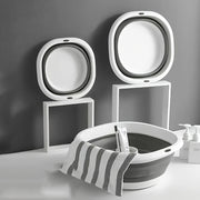 3 to'plam ko'p funksiyali portativ plastik egiluvchan yuvish idishlari, sabzavot idishlari, talaba yotoqxonalari uchun oyoq vannalari yoki oyoq idishlari sifatida foydalanish uchun mos. Zamonaviy kvadrat dizayni mavjud.