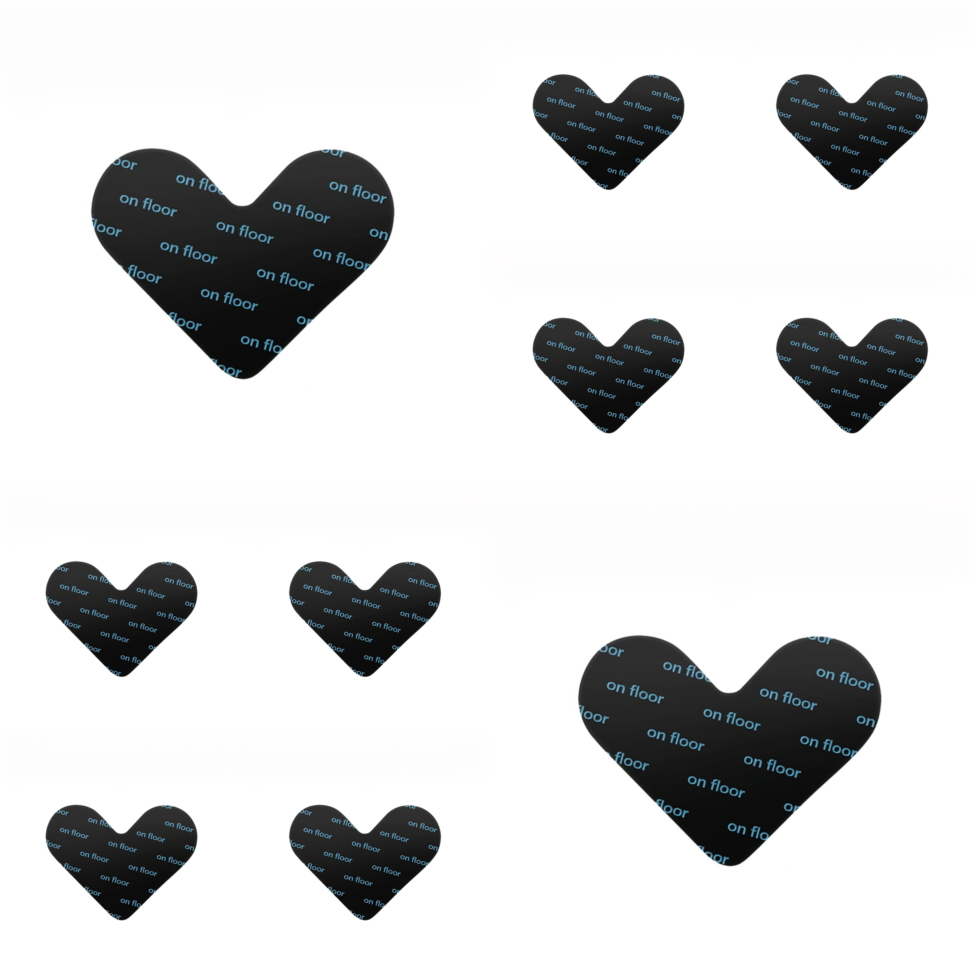 Anti-Slip Carpet Sticker Mat Washable Traceless PU Black Non-Slip Rug Grip