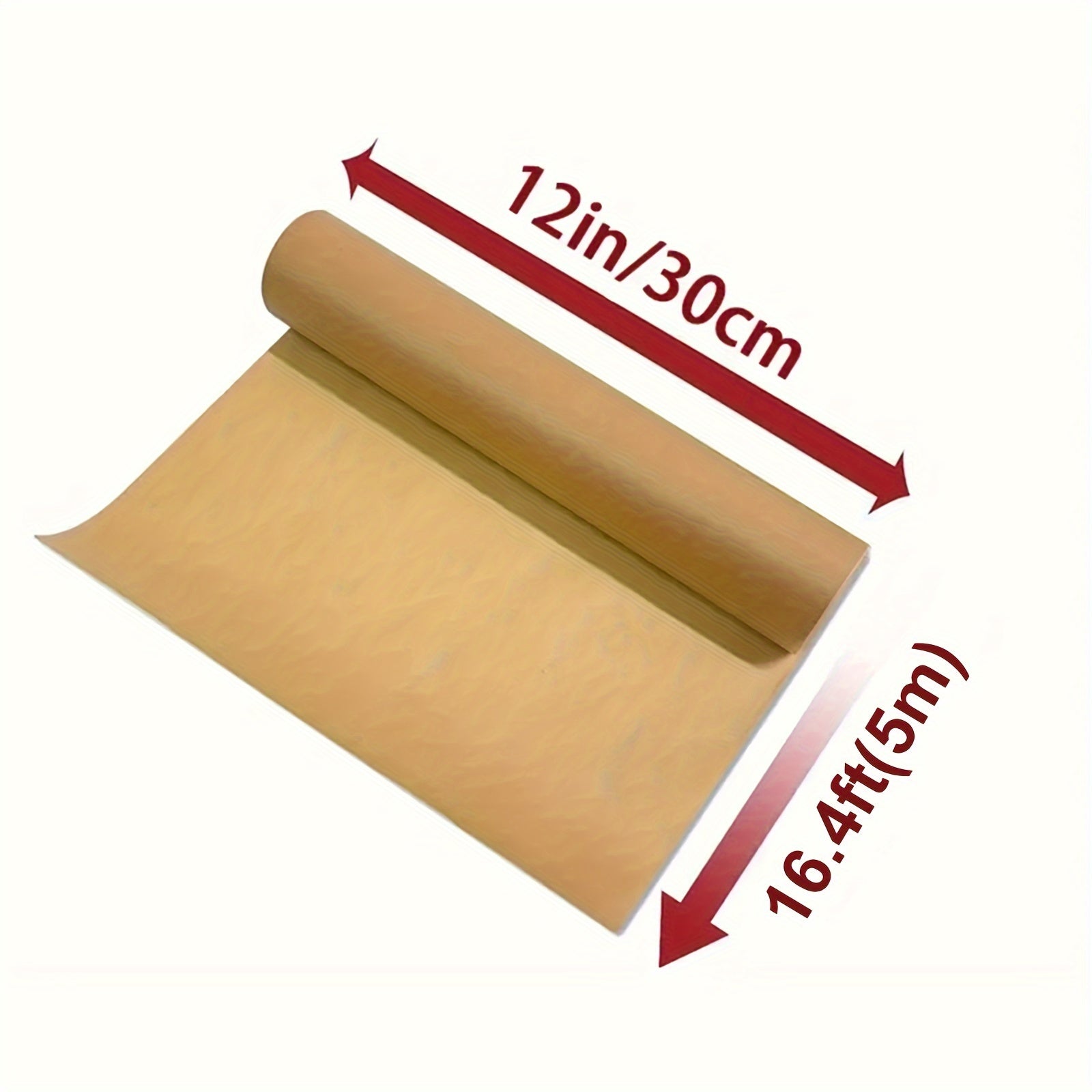 Unbleached Parchment Paper Roll 30.48cm Heavy Duty Non-Stick Baking Cooking