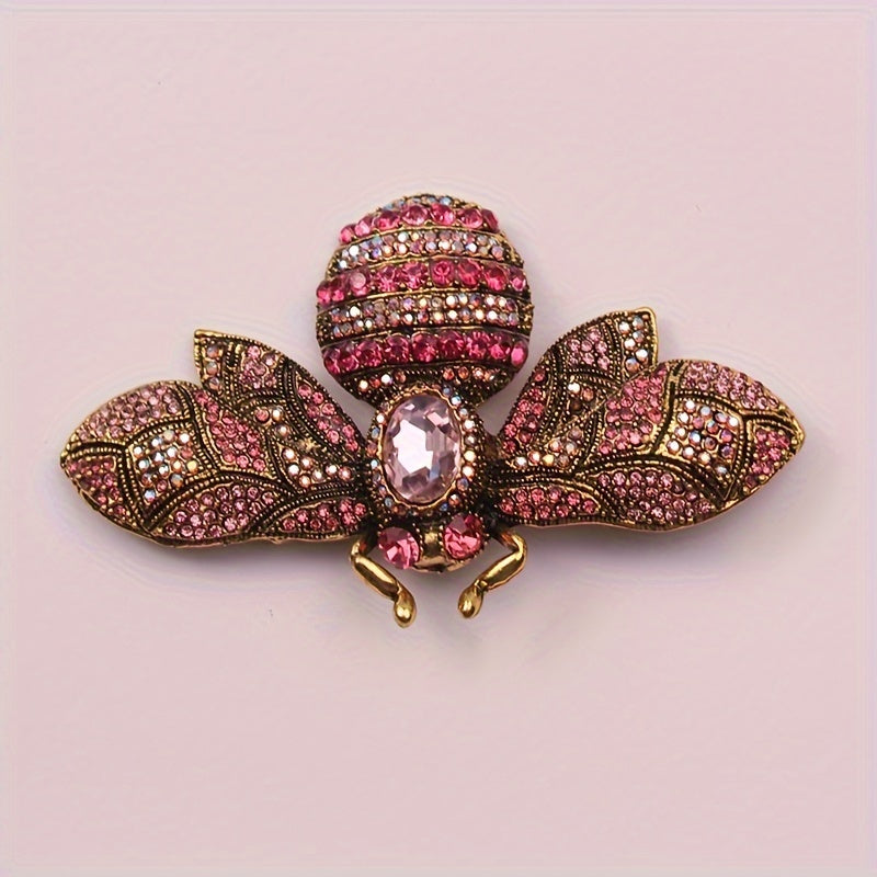 Модная кристальная брошь в виде пчелы с блестящими стразами - стильная заколка для поднятия настроения