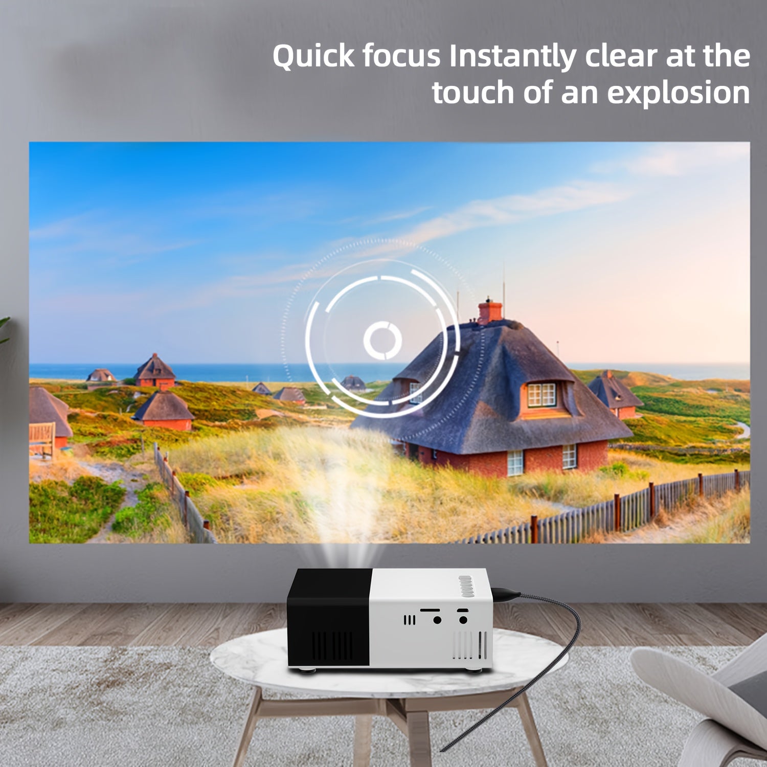2025 High-Definition Mini Projector for Camera Android Windows Laptops with Remote Control