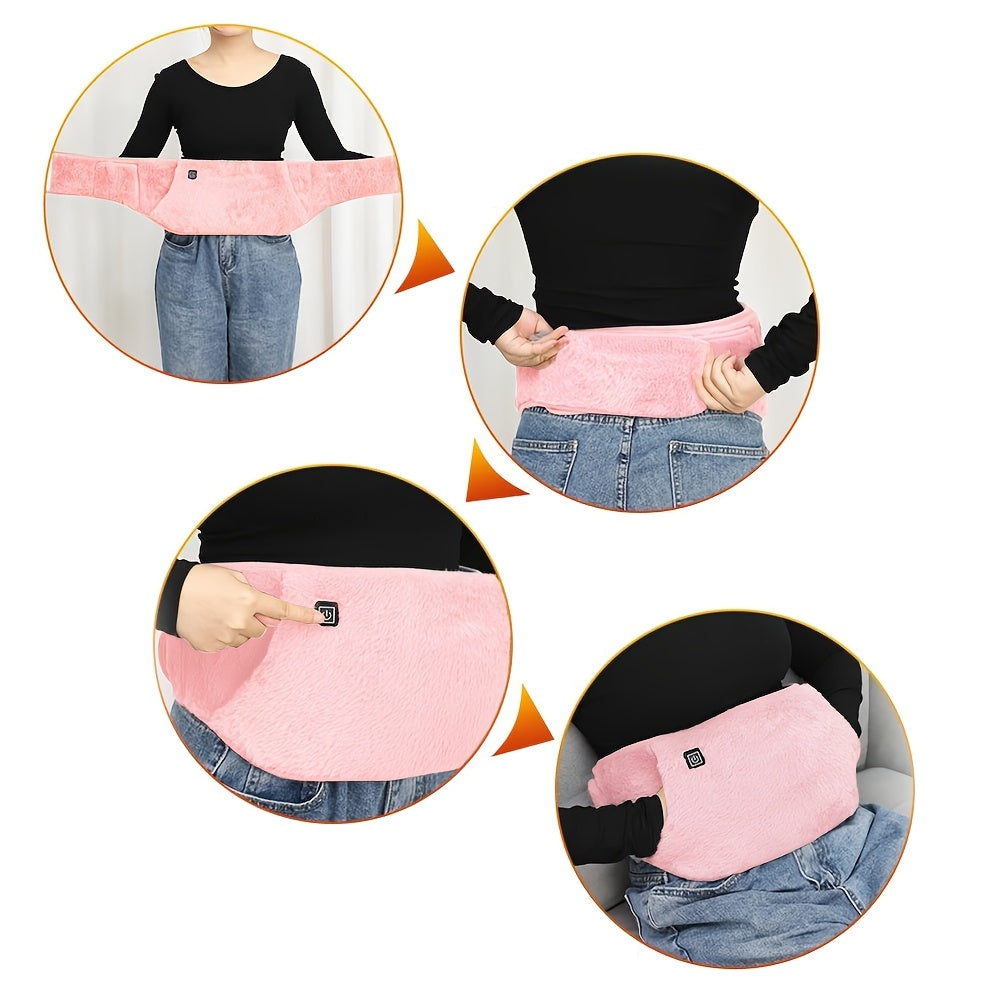 Уютный USB нагревающий пояс для талии CozyCare, идеальный праздничный подарок для женщин, нагрев области талии и живота, без необходимости батареи