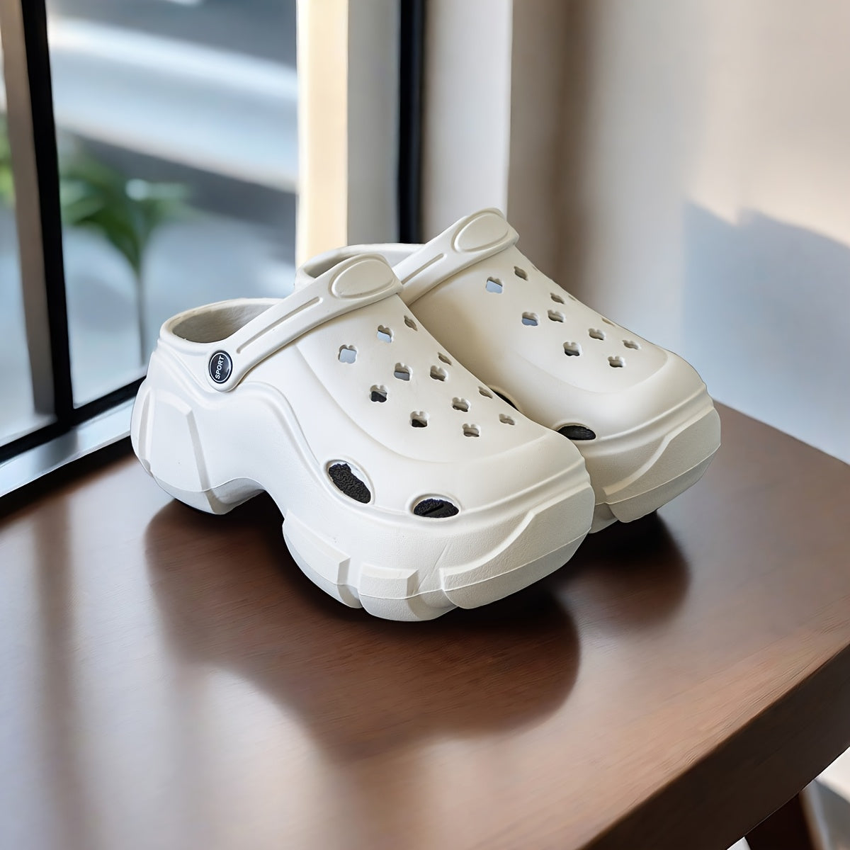 Women's Summer Casual EVA Shoes Breathable Round Toe Thick Sole