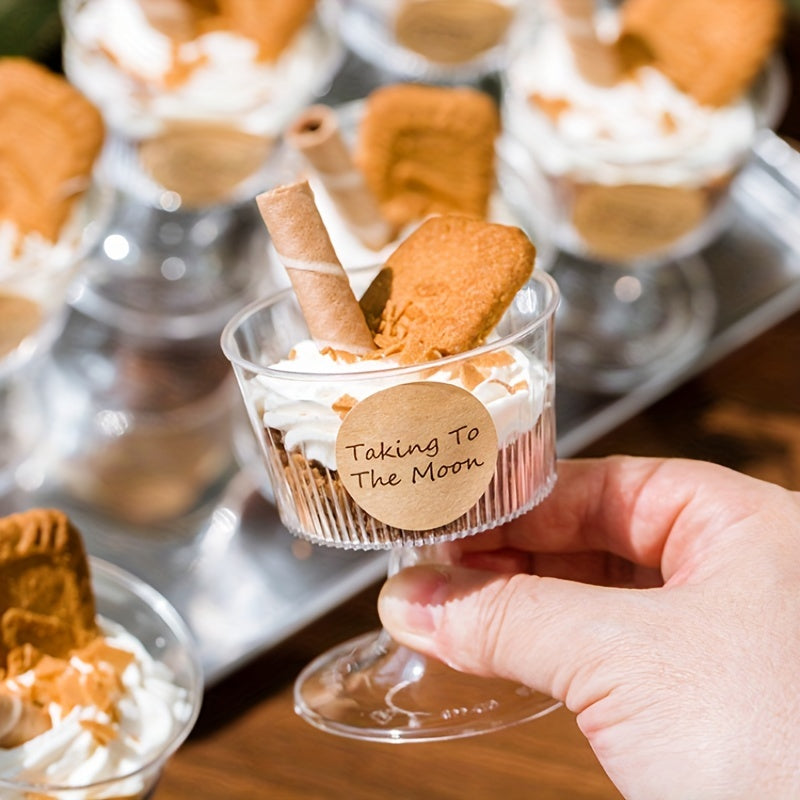 25 Clear Disposable Plastic Martini Glasses Tall for Cocktails Desserts and Parties