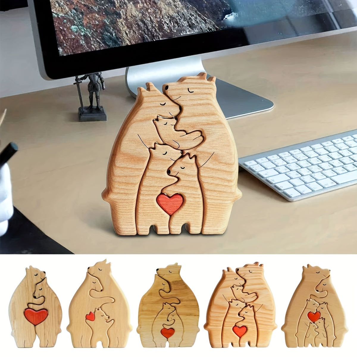 Decoración de rompecabezas de madera para sala de estar Crea tu propio adorno acogedor